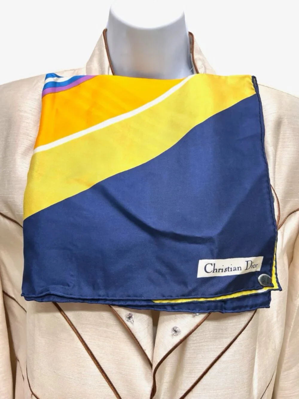 New-Christian Dior Neck-kerchief silk Satin 20